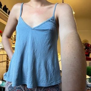 Solemio Light Blue Tie Back Tank